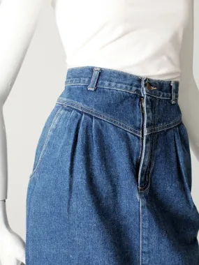 vintage 80s denim skirt