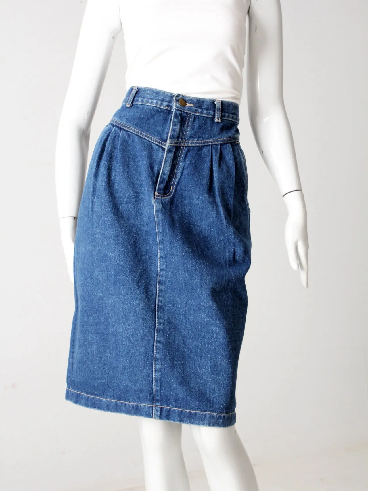 vintage 80s denim skirt