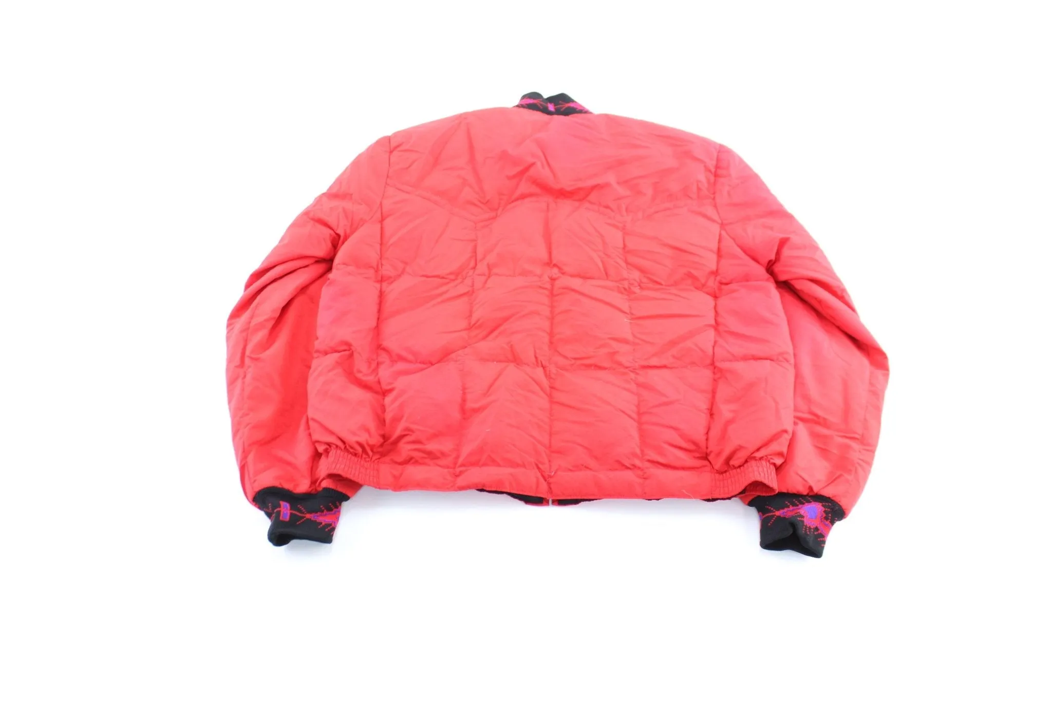 Vintage Comfy Red Quilted Insulated Zip Up Jacket