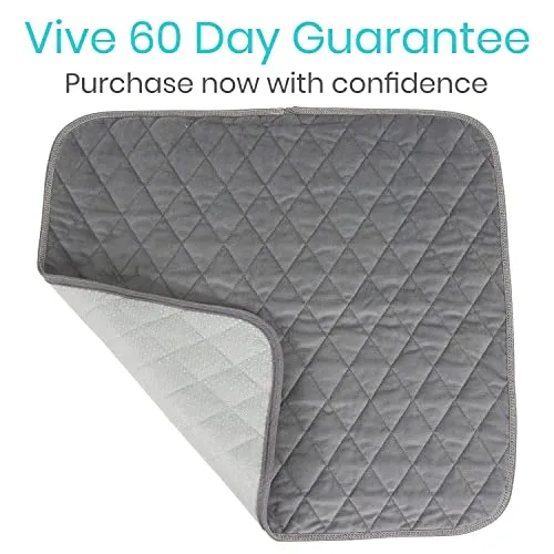 Vive Sures Chair Incontinence Pad Waterproof Protector - 22 inch by 21 inch