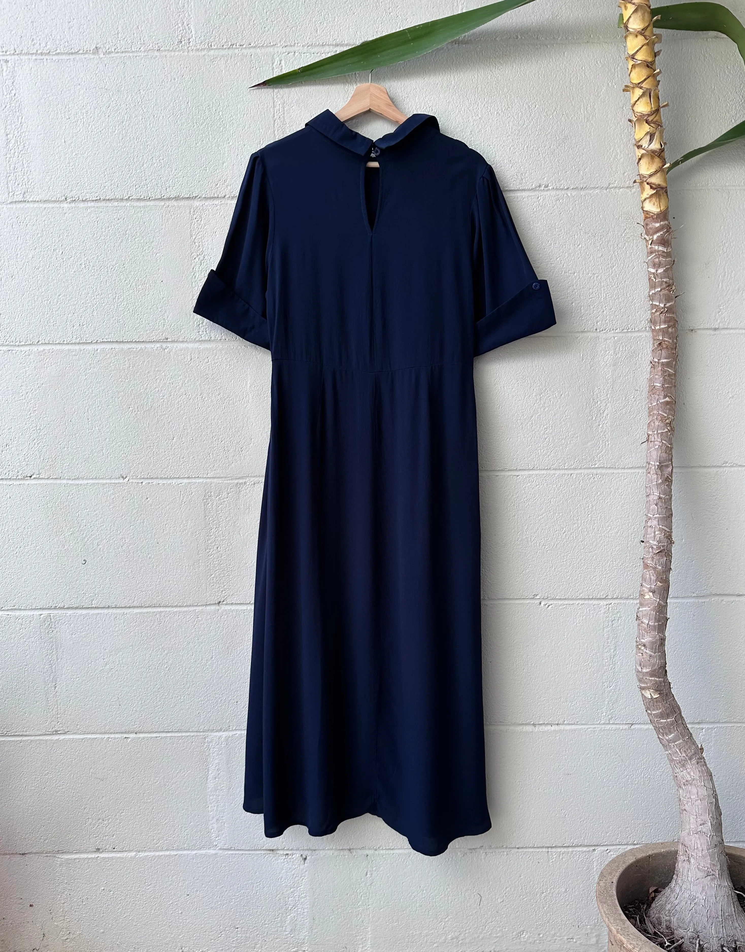 Wing Tip Janis Dress, Navy