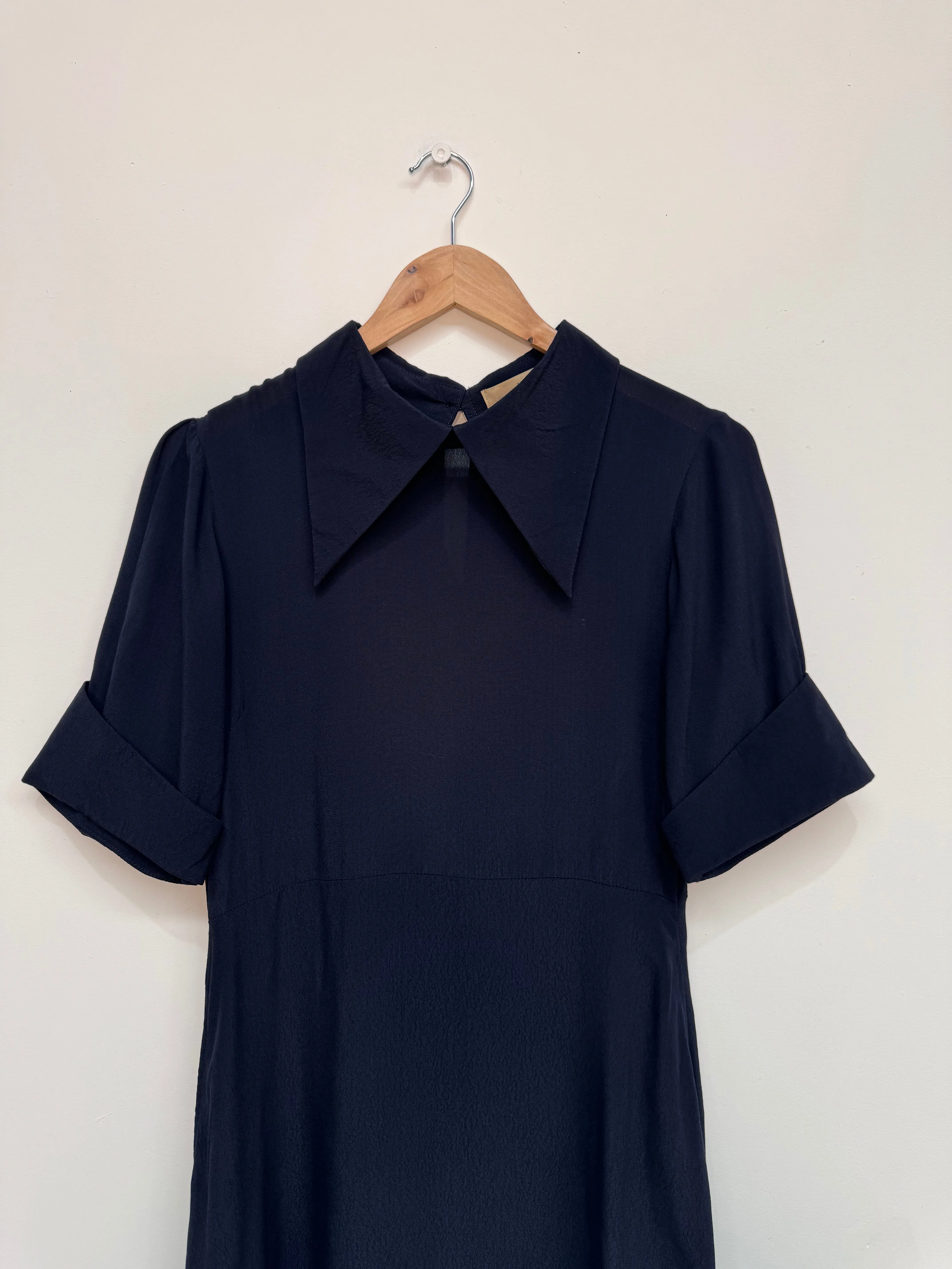 Wing Tip Janis Dress, Navy