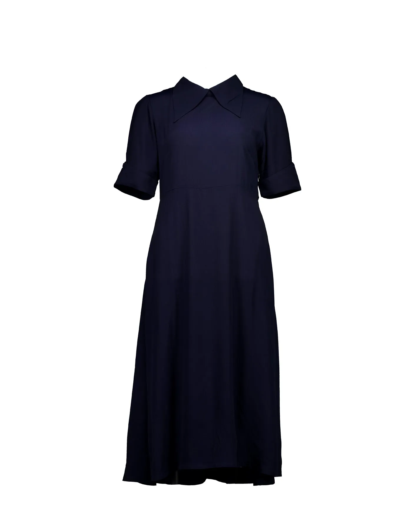 Wing Tip Janis Dress, Navy