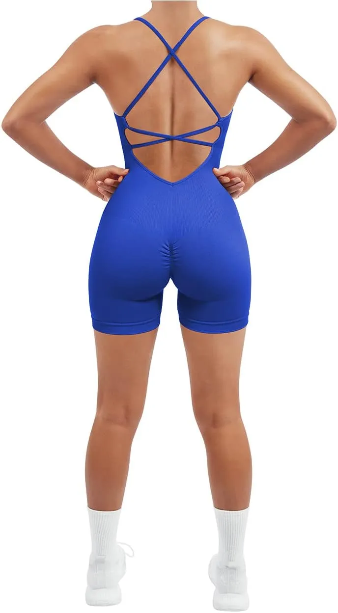 Women Strappy Romper Seamless Jumpsuit