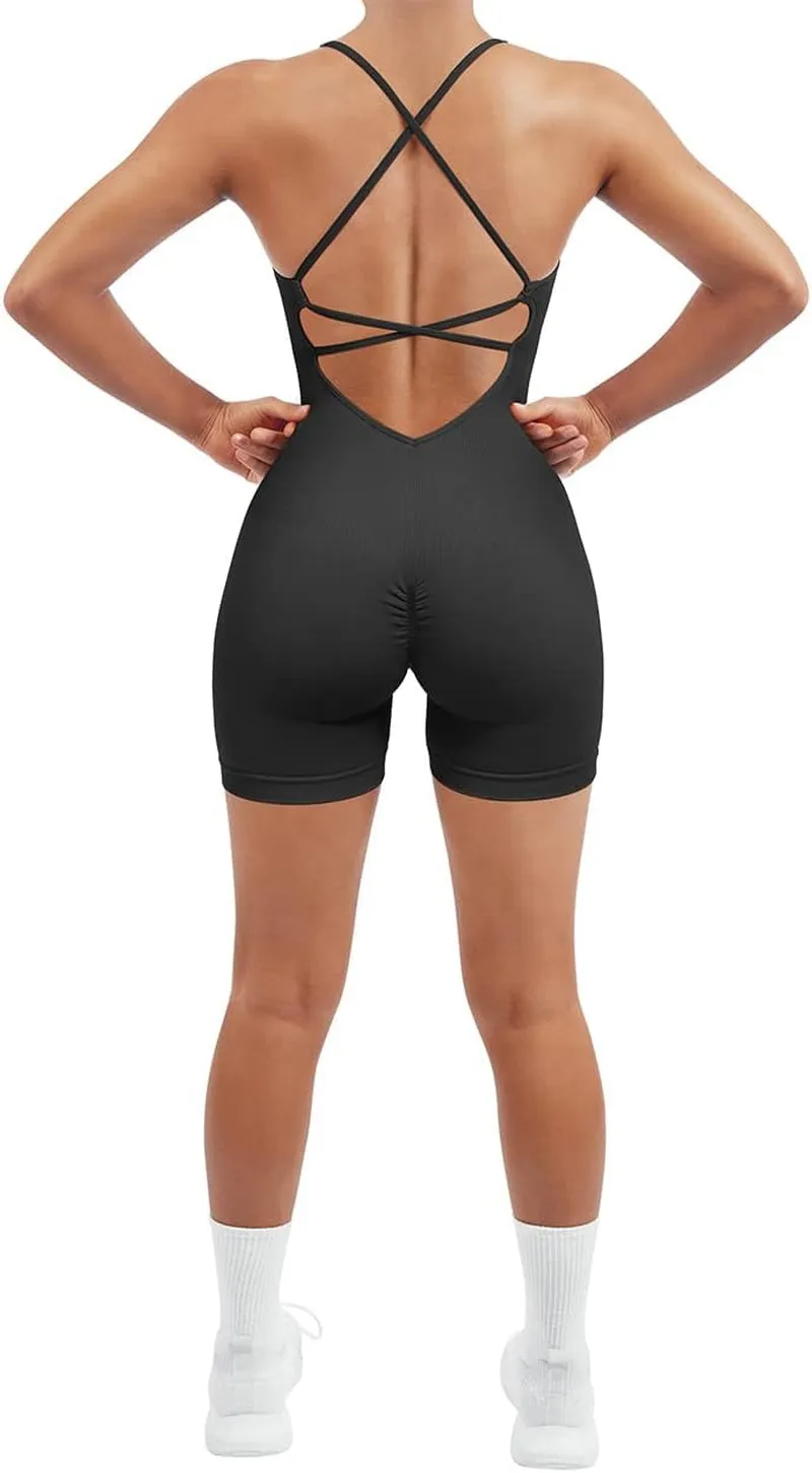 Women Strappy Romper Seamless Jumpsuit