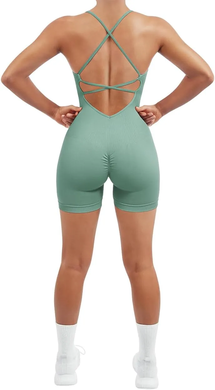 Women Strappy Romper Seamless Jumpsuit