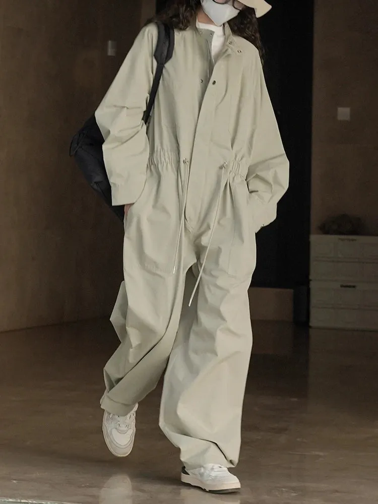 Women's Oversized Long Sleeve Baggy Jumpsuit