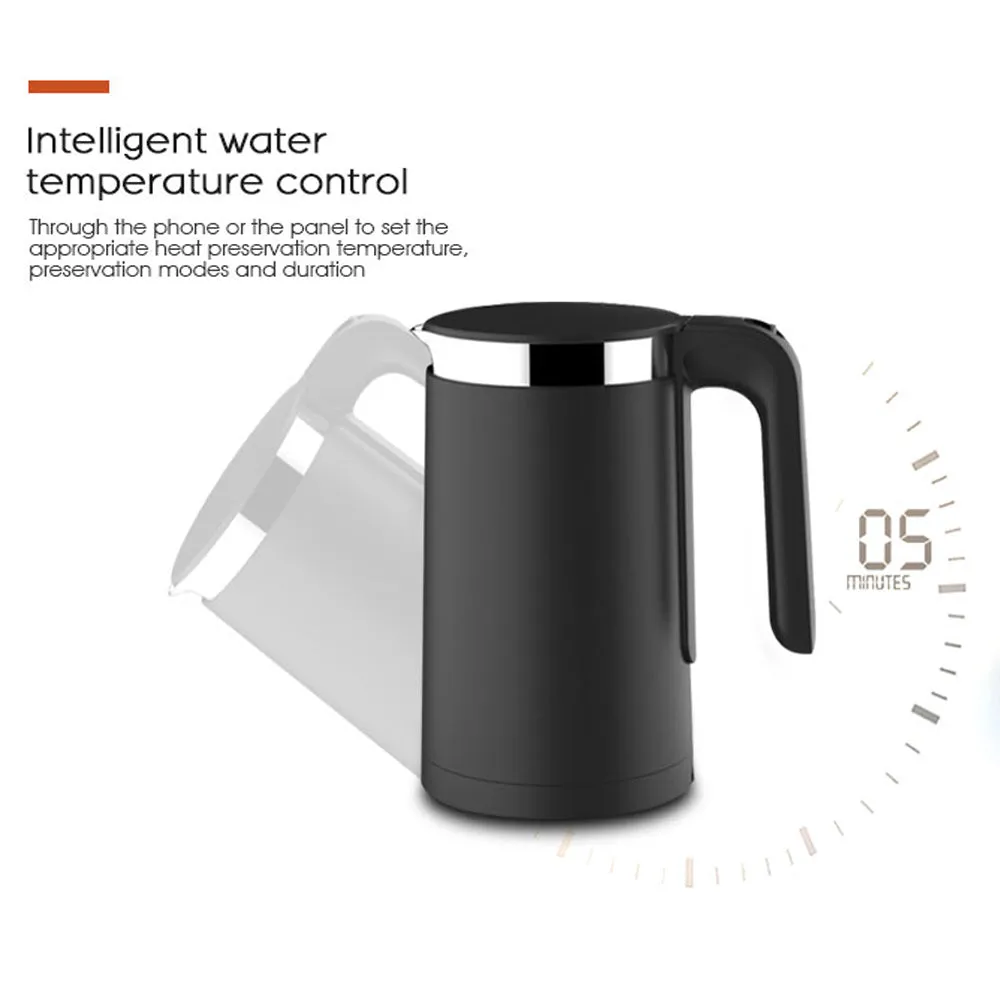 XIAOMI VIOMI Pro Electric Kettle 1.5L 1800W Smart Constant Temperature 5min Fast Boiling OLED Water Kettle Household APP Control