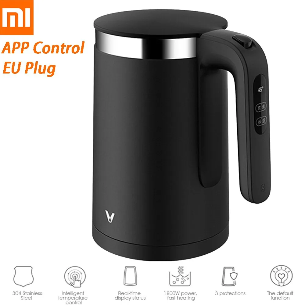 XIAOMI VIOMI Pro Electric Kettle 1.5L 1800W Smart Constant Temperature 5min Fast Boiling OLED Water Kettle Household APP Control