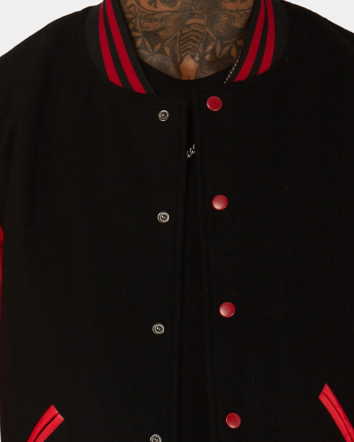 XXIII Contrast Varsity Jacket Red/Black