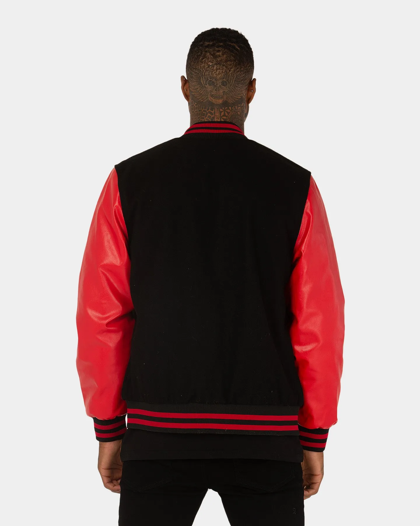 XXIII Contrast Varsity Jacket Red/Black