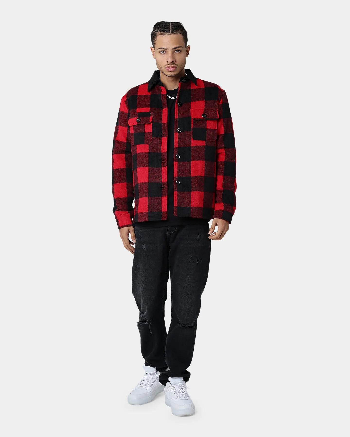 XXIII Tribe Tartan Work Jacket Black/Red