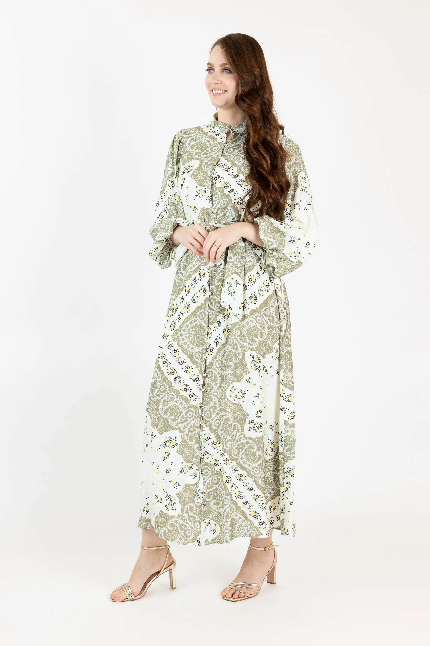 Zeina Print Maxi Dress