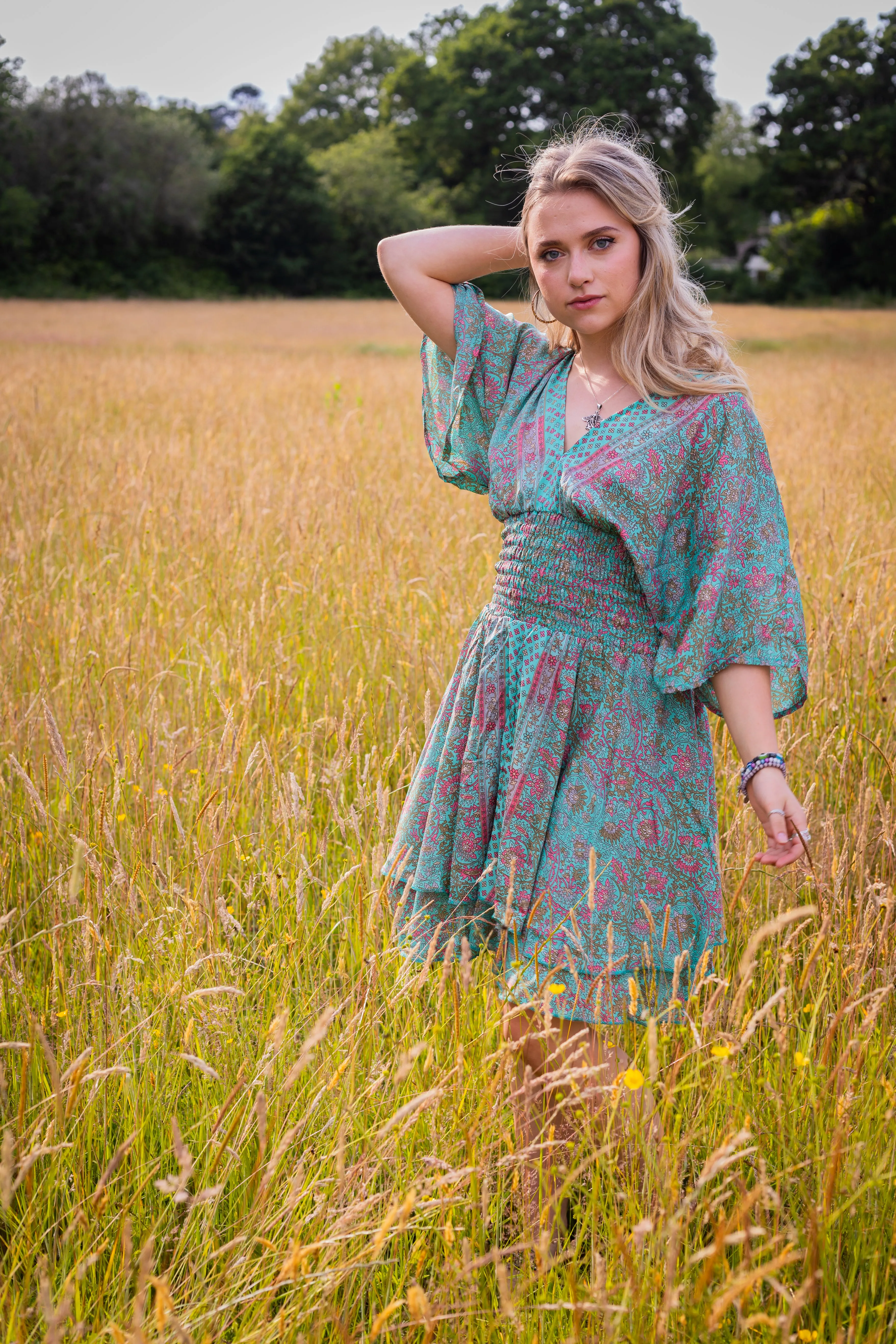 Zula  Dress - Recycled Sari  | Free Size (UK 8 - 16) (